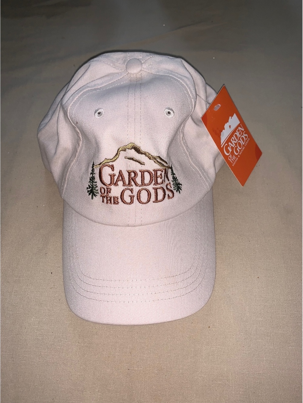 Garden of the Gods white baseball cap